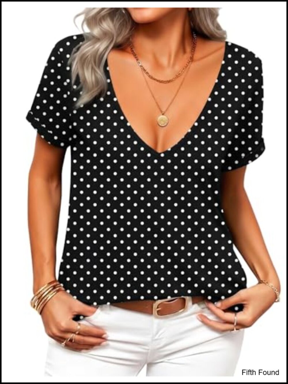 Women's Deep V Neck Short Sleeve T-Shirt Low Cut Plunging Top Summer